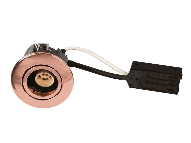Scan Products Luna quick install 230v gu10 ip44 copper round