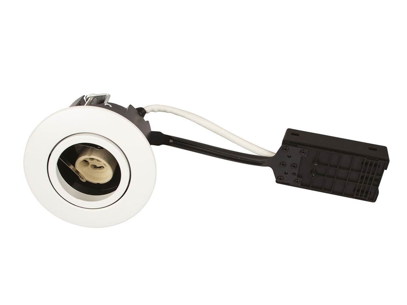 Scan Products Luna quick install 230v gu10 ip44 matt white round