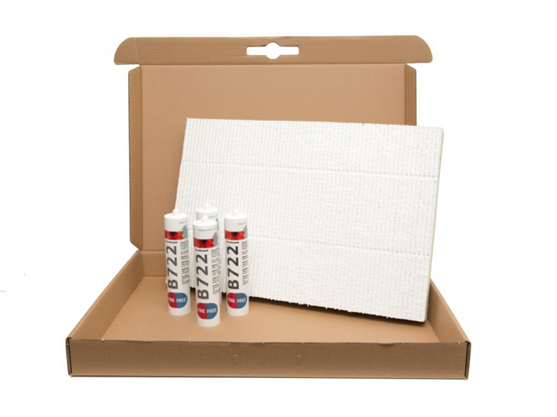 Scandi Supply Firefree b744 fire board set white 1sided 600x600x50