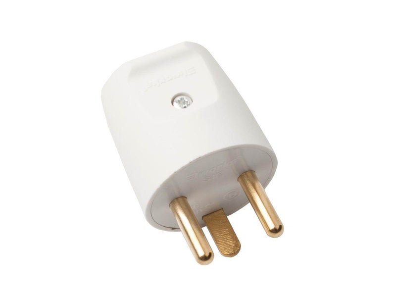 Elworks Plug s4 round w/earth white