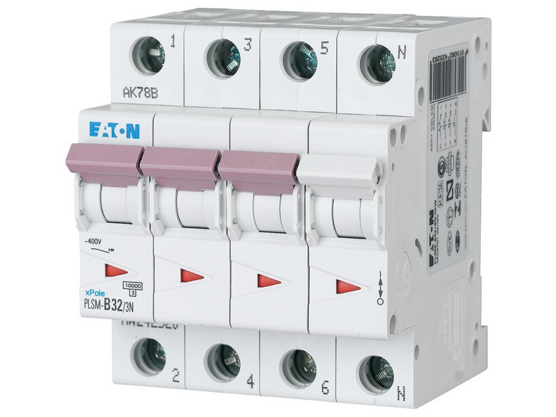 Eaton Pls6-c32/3n-mw - miniature circuit breaker mcb