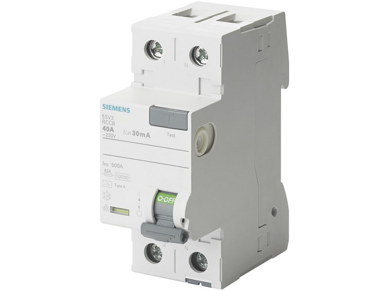 Siemens Rccb 2-polet type a 25a 30 ma 230vac