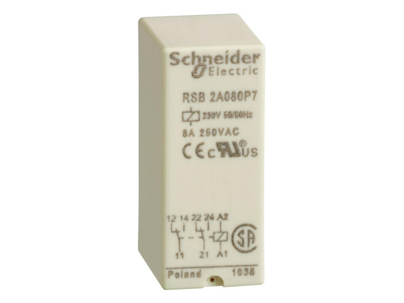 Schneider Electric Relay+socket.2co.230vac