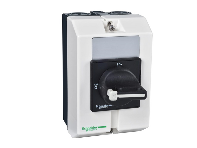 Schneider Electric 32a main switch in enclos