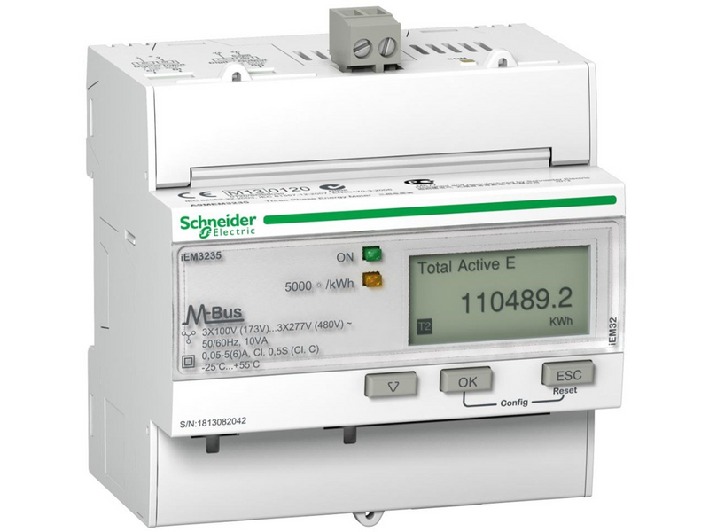 Schneider Electric Kwh meter 400v 3p+n ct mbus mid