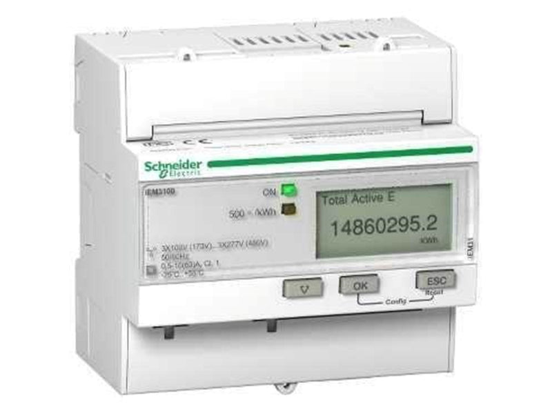 Schneider Electric Triphase kwh meter ct pulse mid