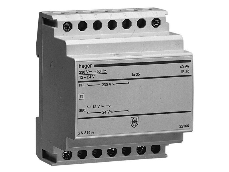 Hager Safety transformer 63va 230v12-24v