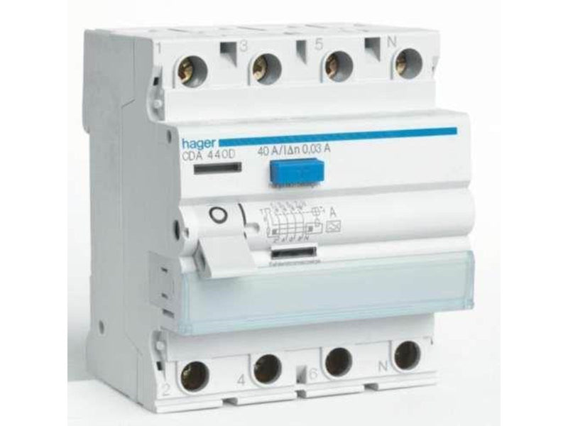 Hager Rccb 4p 40a 300ma a class