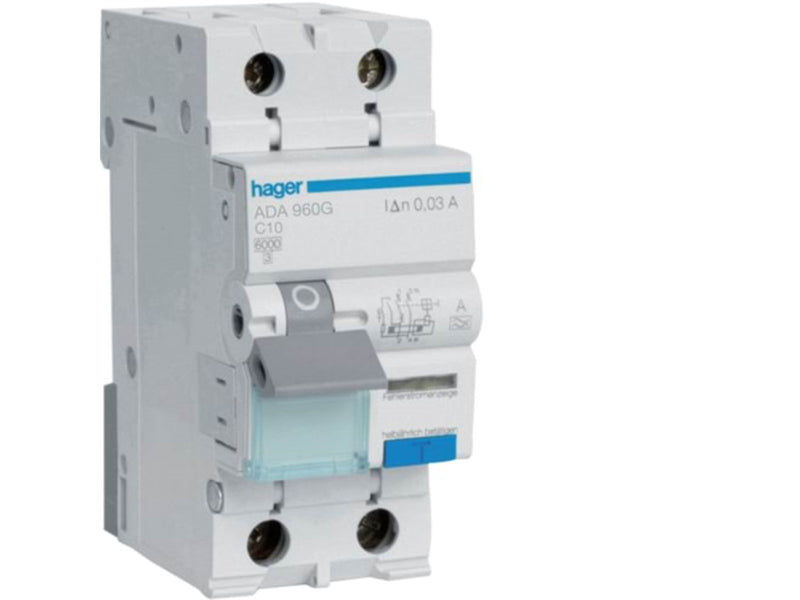 Hager Rcbo 1p+n 6ka c-10a 30ma a