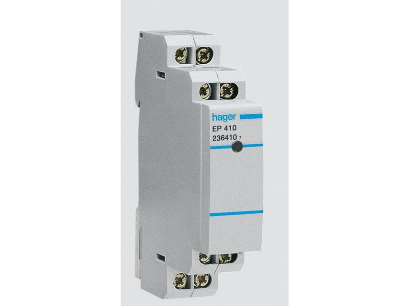 Hager Electronic latching relay 1no 8-24v