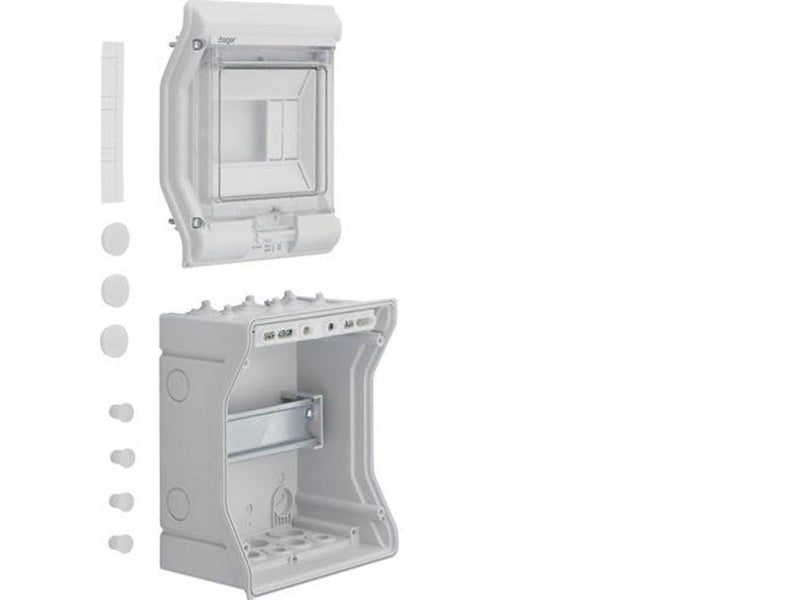 Hager Enclosure 6 module 1 row ip65