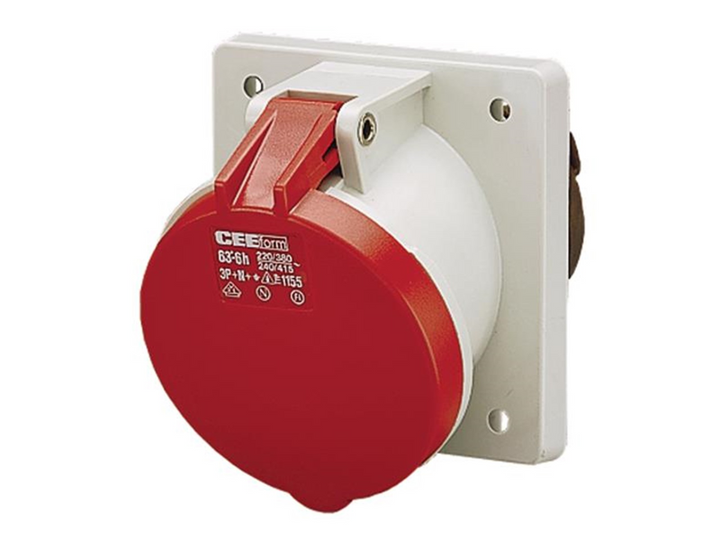 Mennekes Panel mounted recept. 63a5p6h400v ip44