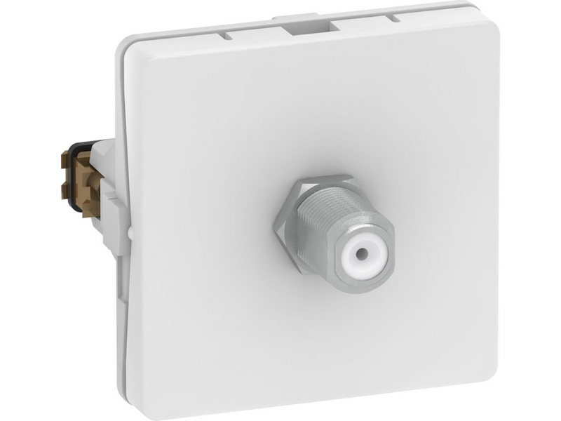 LK fuga f-connector outlet 1 modul white