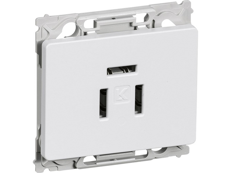 LK Opus66 telephone outlet 3p - flush white