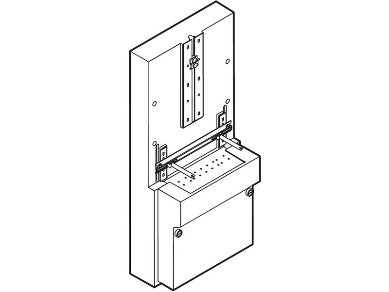 LK empty consumer unit - um-l - light grey - for cable conne