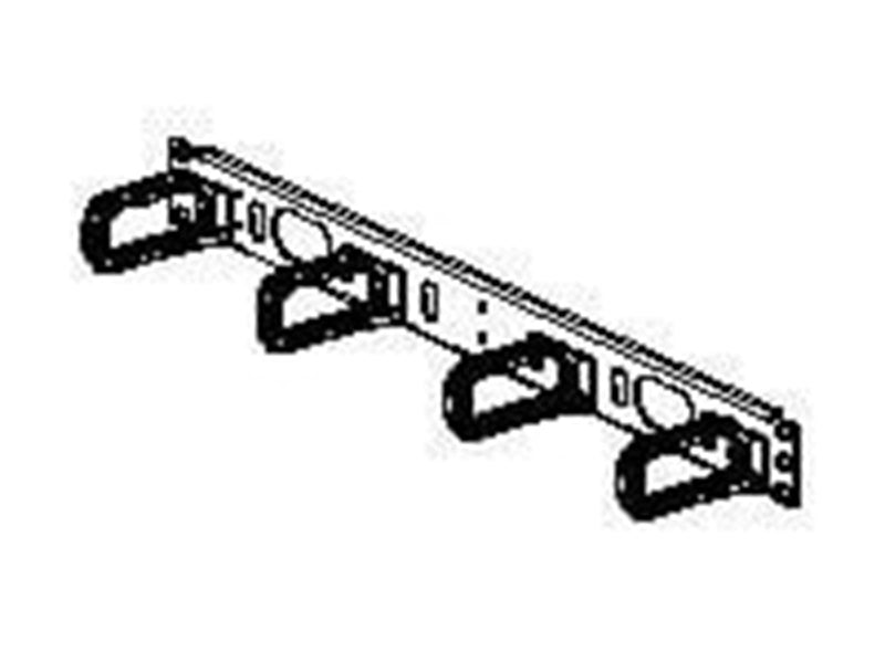 PANDUIT D-rings installed on panel 1.7h x 19.0w x 3.4d (44mm x 483mm
