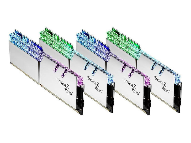 G.Skill Trident Z Royal DDR4-3200 - 64GB - CL16 - Quad Channel (4 pcs) - Intel XMP - Silber mit RGB