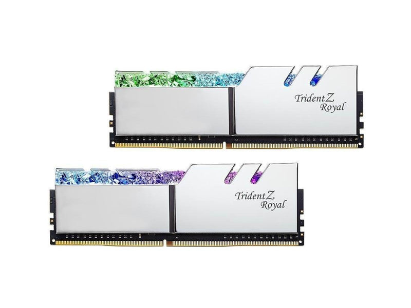 G.Skill Trident Z Royal DDR4-3200 - 64GB - CL16 - Quad Channel (4 pcs) - Intel XMP - Silber mit RGB