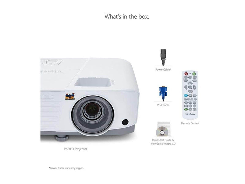 ViewSonic Projektoren PA503X - DLP projector - zoom lens - 3D - 1024 x 768 - 3600 ANSI lumens
