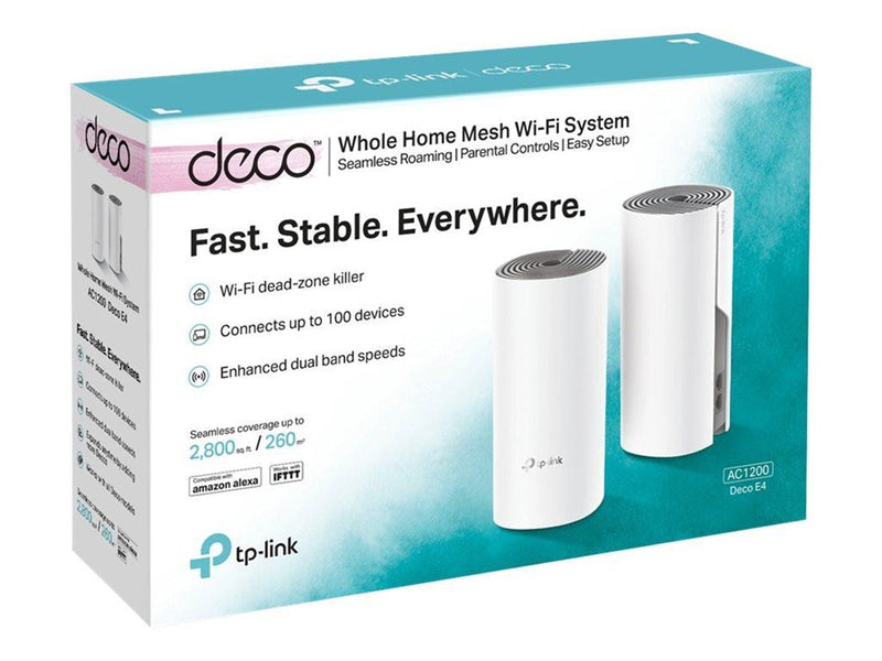 TP-Link Deco E4 (2-Pack) AC1200 Whole Home Mesh Wi-Fi System - Mesh router Wi-Fi 5