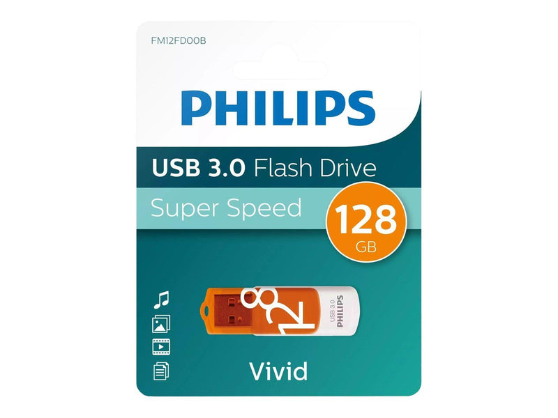 Philips FM12FD00B Vivid Edition 3.0 - USB flash drive - 128 GB - 128GB - USB-Stick