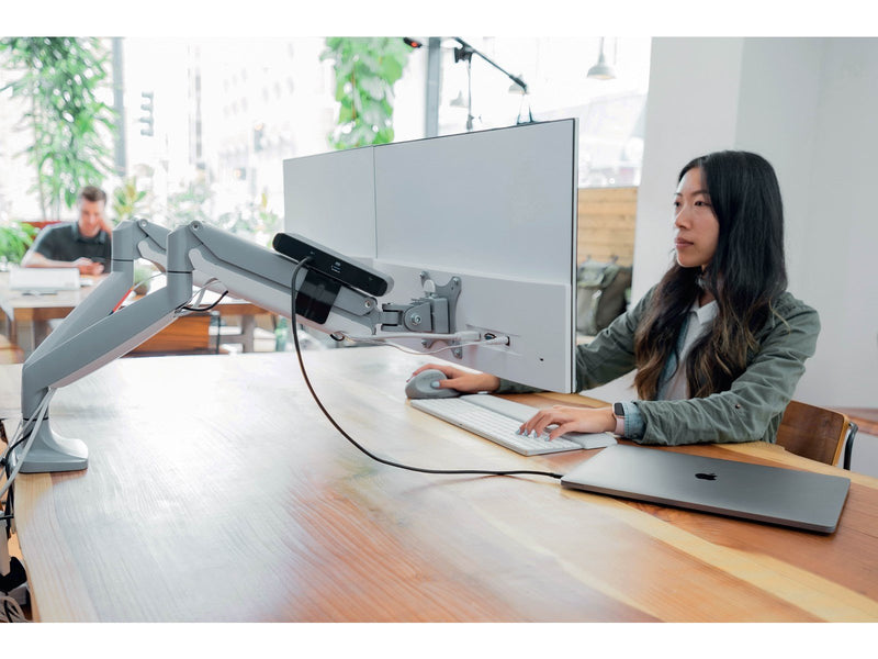 Kensington SmartFit® One-Touch Monitorarm für zwei Monitore, grau