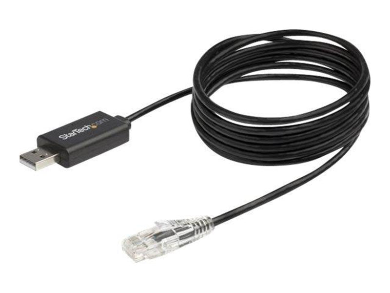 StarTech.com 6 ft. / 1.8 m Cisco USB Console Cable - USB to RJ45 - 460Kbps - serial cable - 1.8 m - black - Schwarz - 1 meter