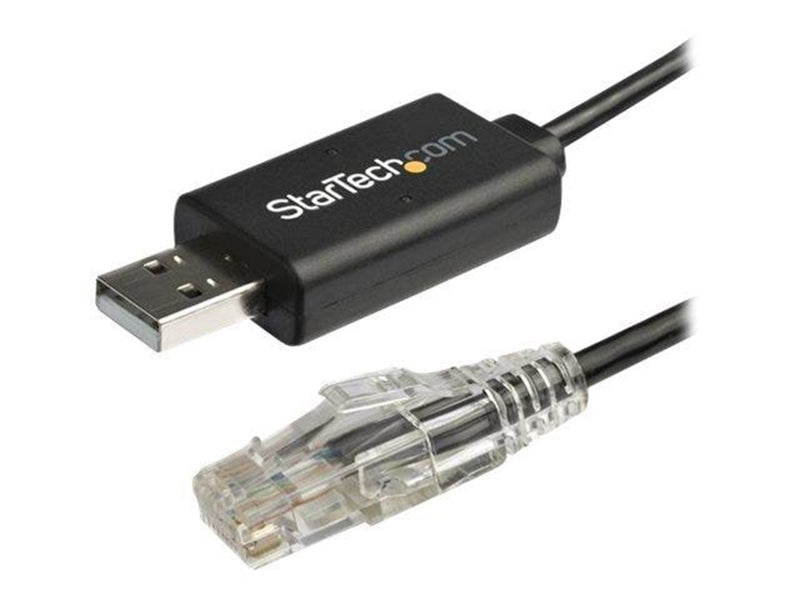 StarTech.com 6 ft. / 1.8 m Cisco USB Console Cable - USB to RJ45 - 460Kbps - serial cable - 1.8 m - black - Schwarz - 1 meter