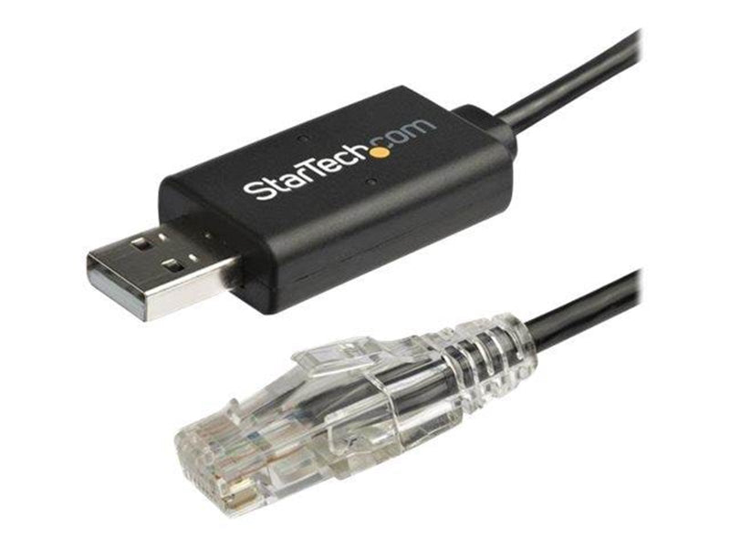 StarTech.com 6 ft. / 1.8 m Cisco USB Console Cable - USB to RJ45 - 460Kbps - serial cable - 1.8 m - black - Schwarz - 1 meter