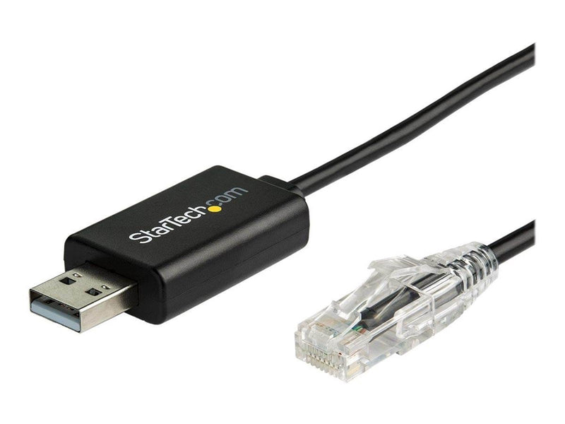 StarTech.com 6 ft. / 1.8 m Cisco USB Console Cable - USB to RJ45 - 460Kbps - serial cable - 1.8 m - black - Schwarz - 1 meter