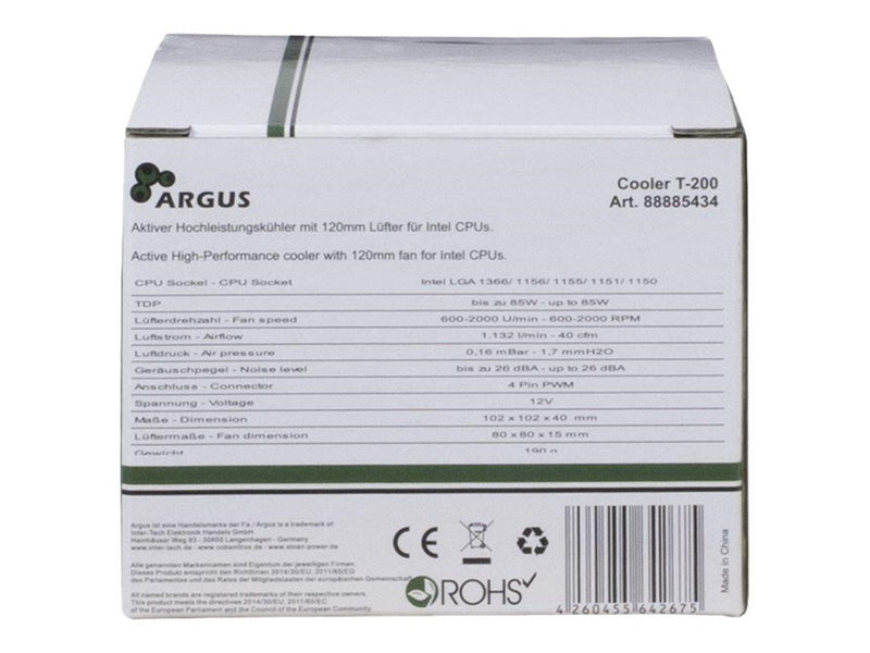 Inter-Tech Argus T-200 - CPU-Luftkühler