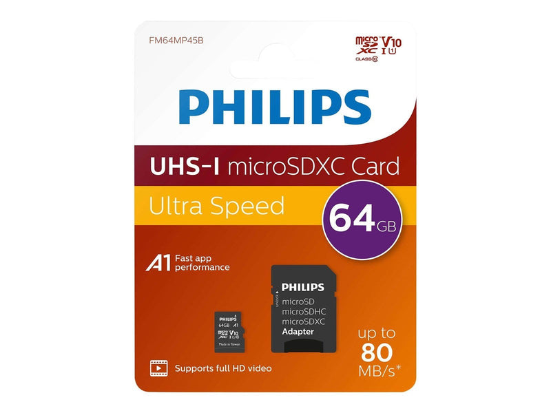 Philips FM64MP45B - flash memory card - 64 GB - SDXC