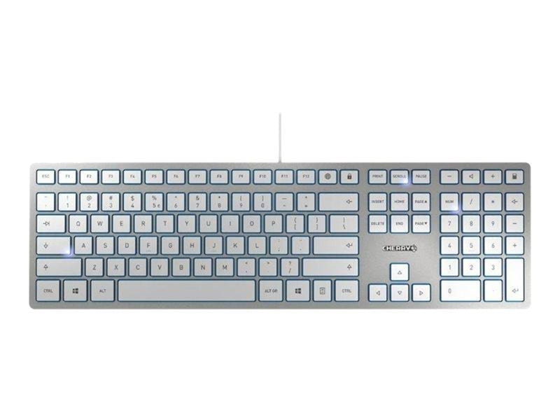 Cherry KC 6000 SLIM FOR MAC UK Layout USB - Tastaturen - Englisch - UK - Silber