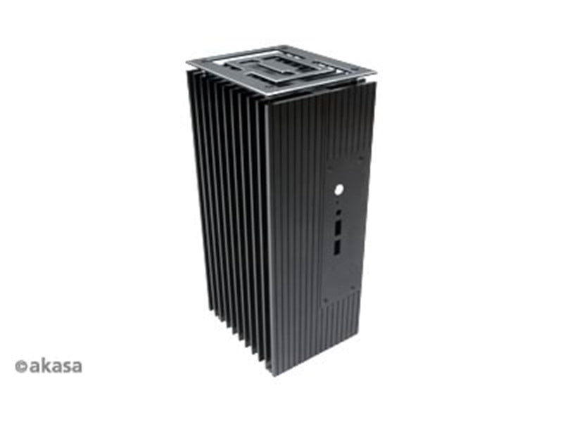Akasa Intel NUC Case Turing Fanless Support 2.5' - Gehäuse - Ultra small form factor - Schwarz