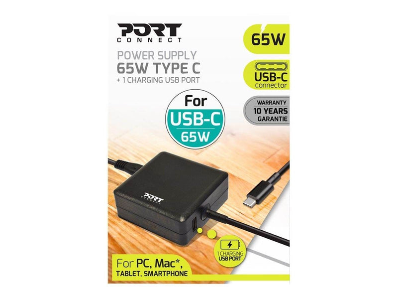 PORT Designs Power Supply USB-C 65W EU/UK /900097