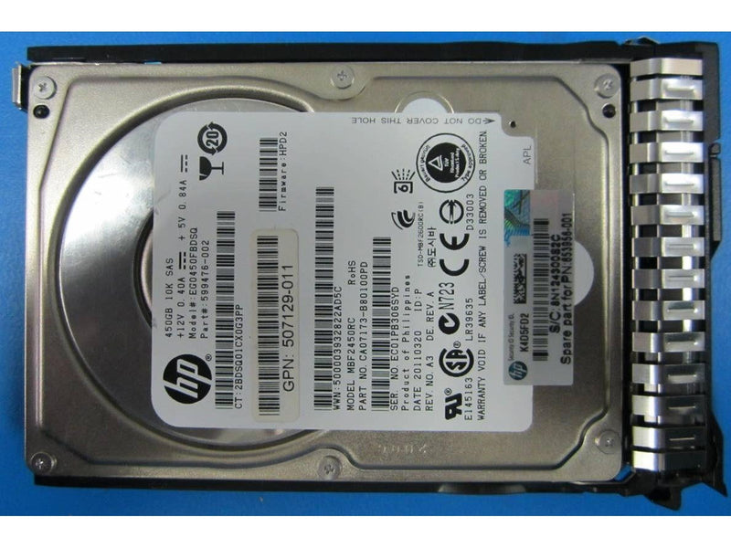 HP E Dual Port Enterprise - 450GB - Festplatten - 653956-001 - SAS2 - 2.5"