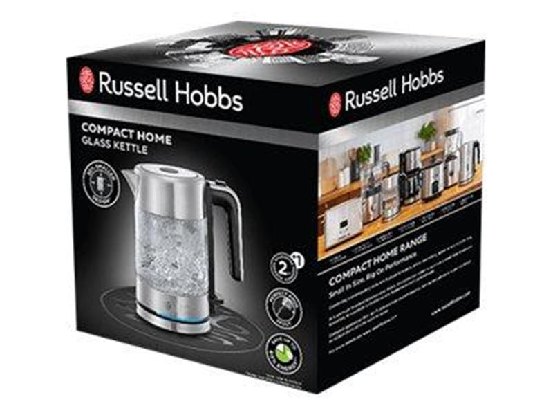 Russell Hobbs Wasserkocher Compact Home 24190-70 - Glass/glossy stainless steel/black - 2200 W