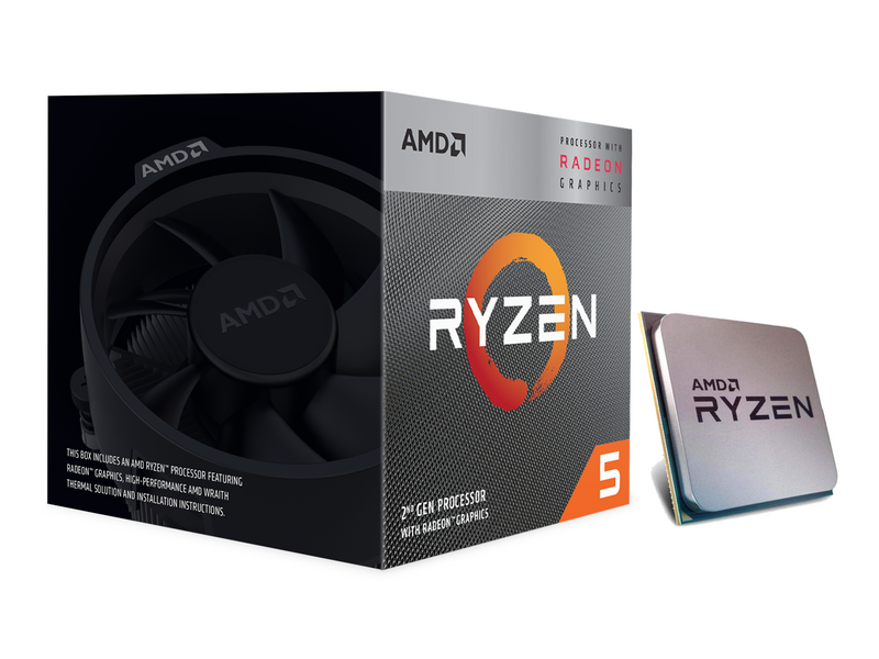 AMD Ryzen 5 3400G Wraith Spire CPU - 4 Kerne - 3.7 GHz - AMD AM4 - AMD Boxed (mit Kühler)