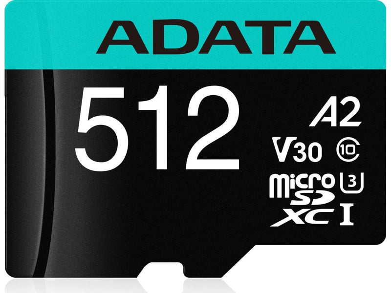 A-Data Premier Pro MicroSD/SD V30S - 100MB/s - 512GB