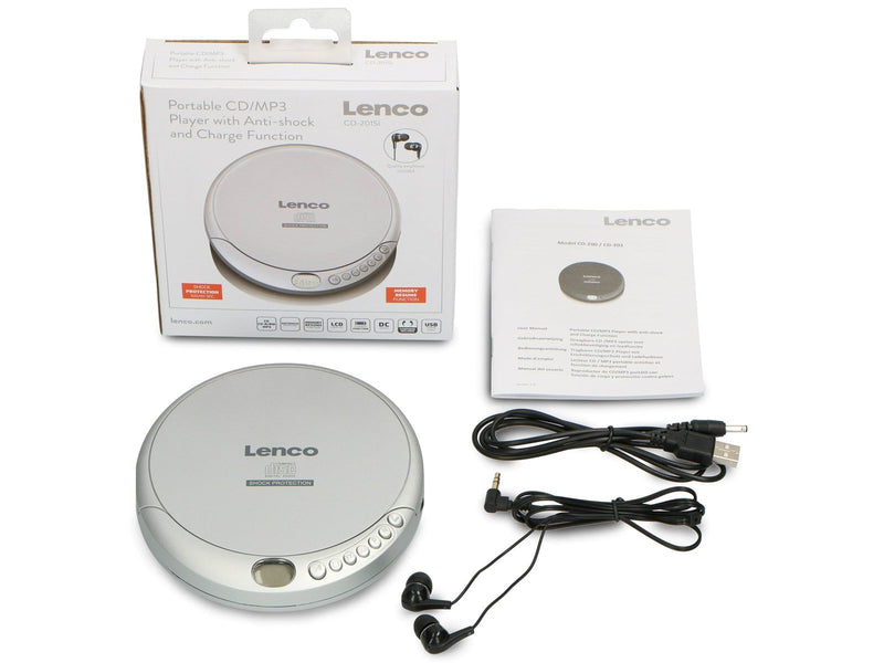 Lenco CD-201SI - CD player - CD - Silver - CD Player