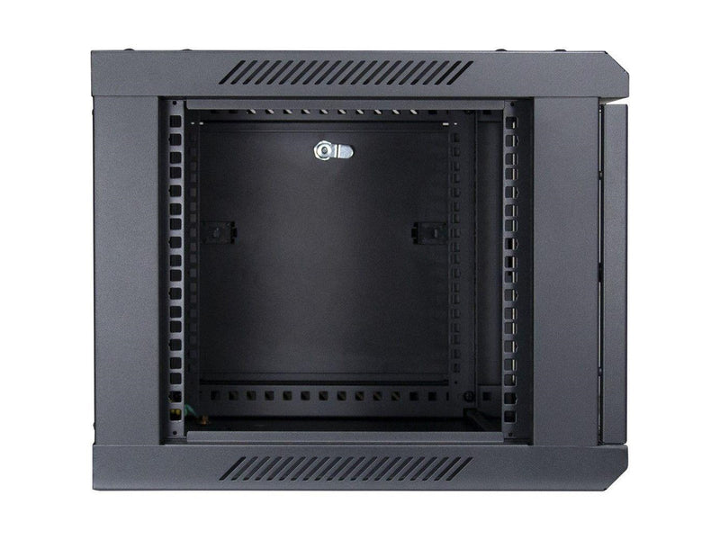 Inter-Tech SMA-6406 Wall Mounted Rack 6U 450mm Load up to 30Kg Glass Door Black RAL9005