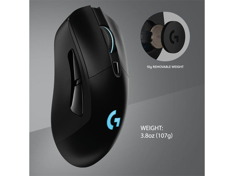 Logitech G703 LIGHTSPEED HERO Wireless - Gaming Maus (Schwarz mit RGB)