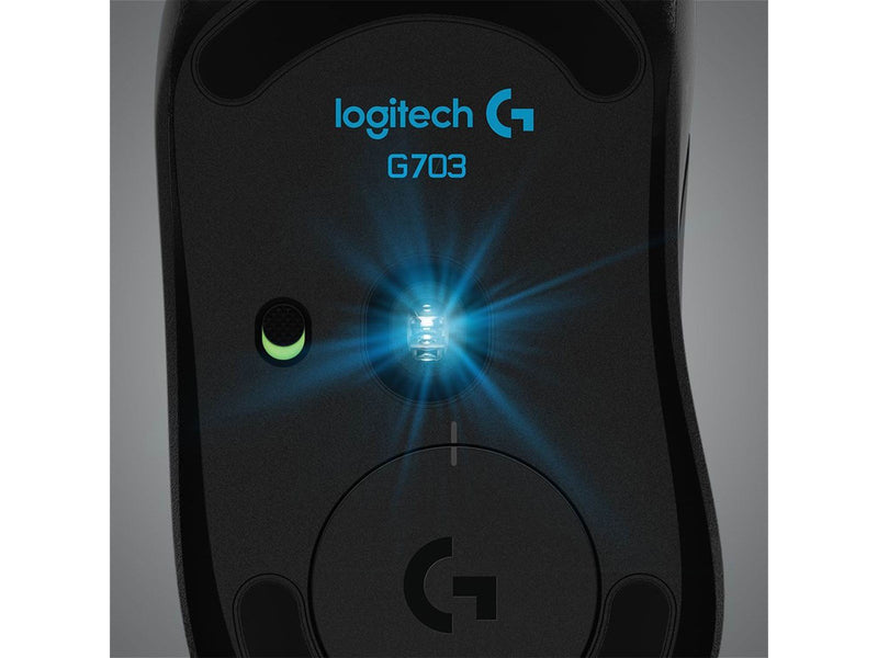 Logitech G703 LIGHTSPEED HERO Wireless - Gaming Maus (Schwarz mit RGB)