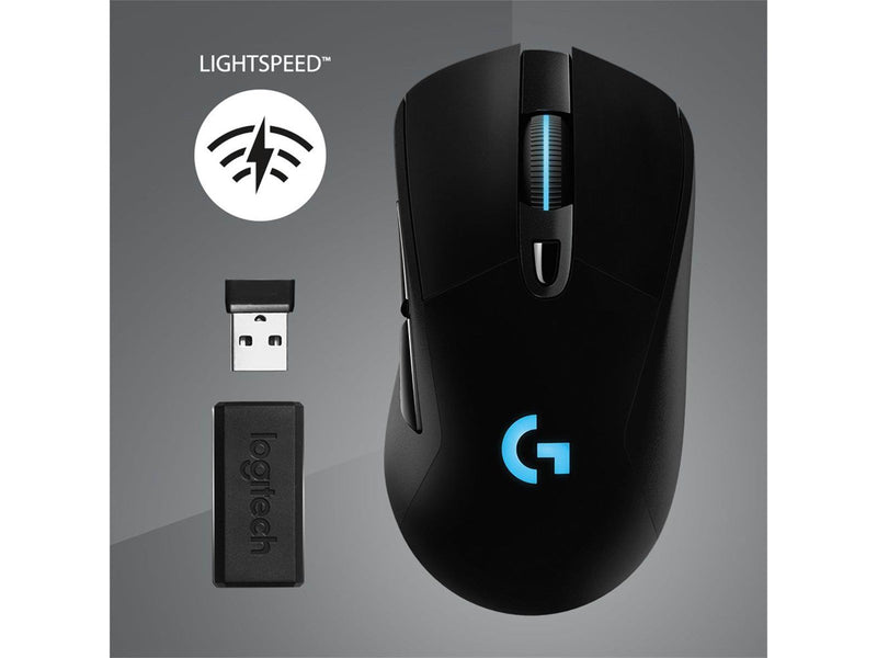 Logitech G703 LIGHTSPEED HERO Wireless - Gaming Maus (Schwarz mit RGB)