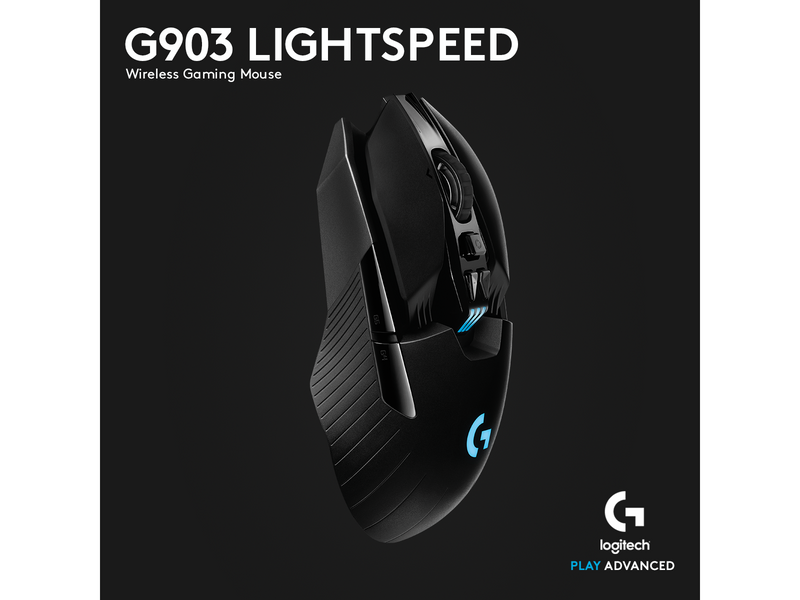 Logitech G903 LIGHTSPEED HERO Wireless - Gaming Maus (Schwarz mit RGB)