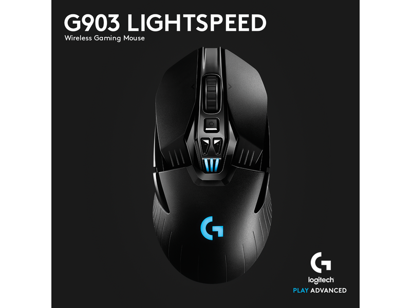 Logitech G903 LIGHTSPEED HERO Wireless - Gaming Maus (Schwarz mit RGB)