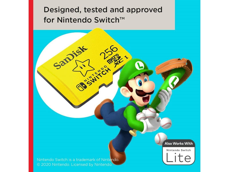 SanDisk Nintendo Switch microSD - 100MB/s - 256GB - Mario edition
