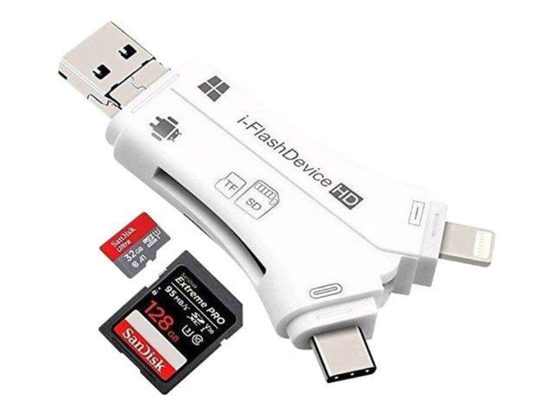 CoreParts Memory card reader - Lightning/USB 2.0/USB-C/micro USB