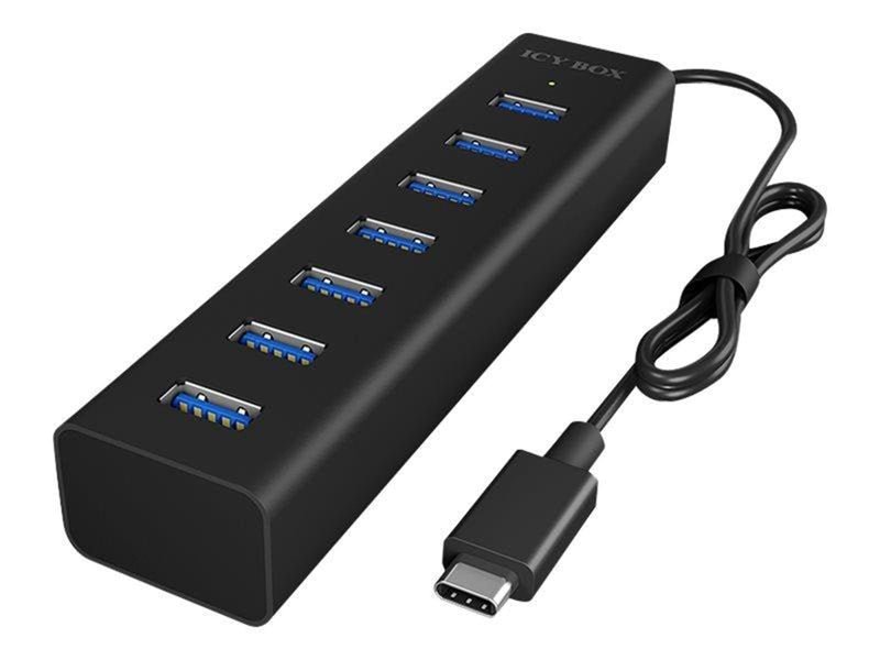 RaidSonic ICY BOX USB-Hubs - USB 3.2 - 7 - Schwarz