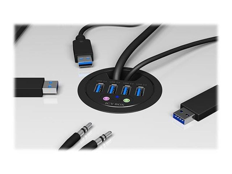 RaidSonic ICY BOX USB-Hubs - 4 - Schwarz